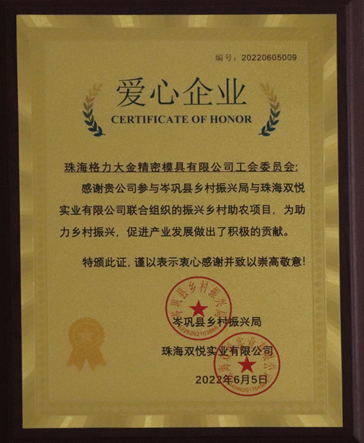 Zertifikat im Besitz von GREE DAIKIN